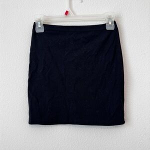 Stretchy black pencil skirt